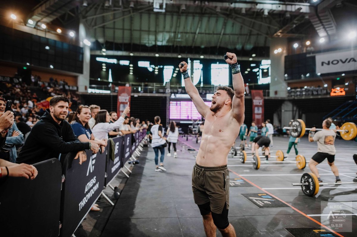 Athlete celebrating during Athens Throwdown 2026